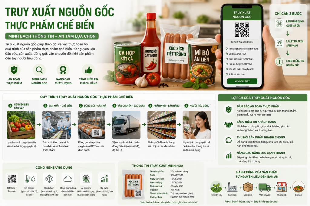 Truy Xuất Nguồn Gốc Thực Phẩm Chế Biến: Minh Bạch Để Bảo Vệ Người Tiêu Dùng